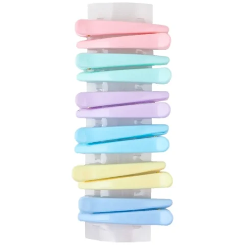 Zestaw 12 pastelowych spinek do włosów, metal bez niklu, długość 8 cm