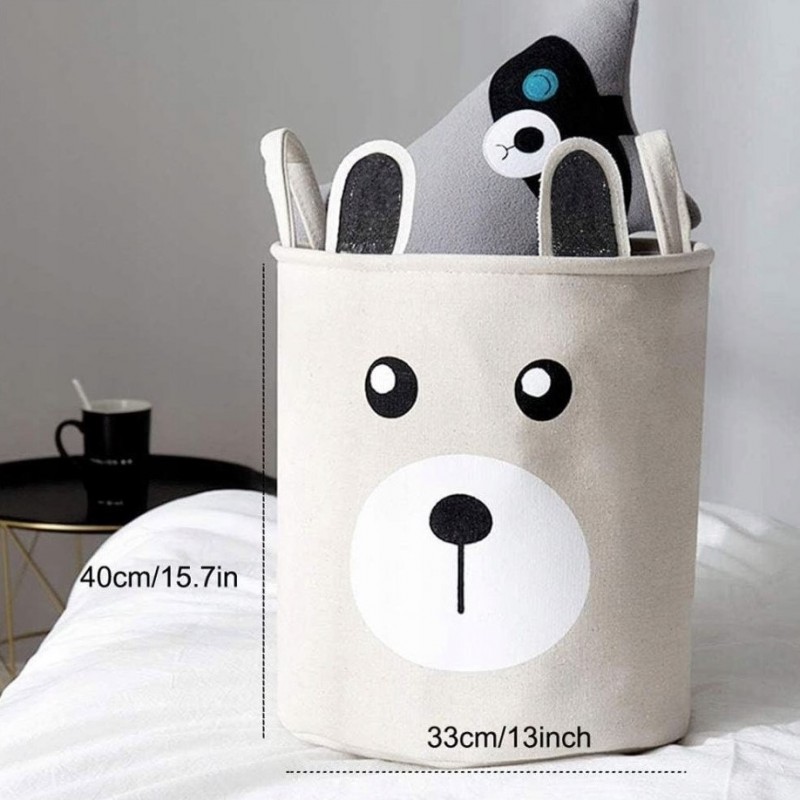 Organizer, pojemnik na zabawki, kosz na pranie MIS 40 x 33 cm beż 43L OR110 - obrazek 3