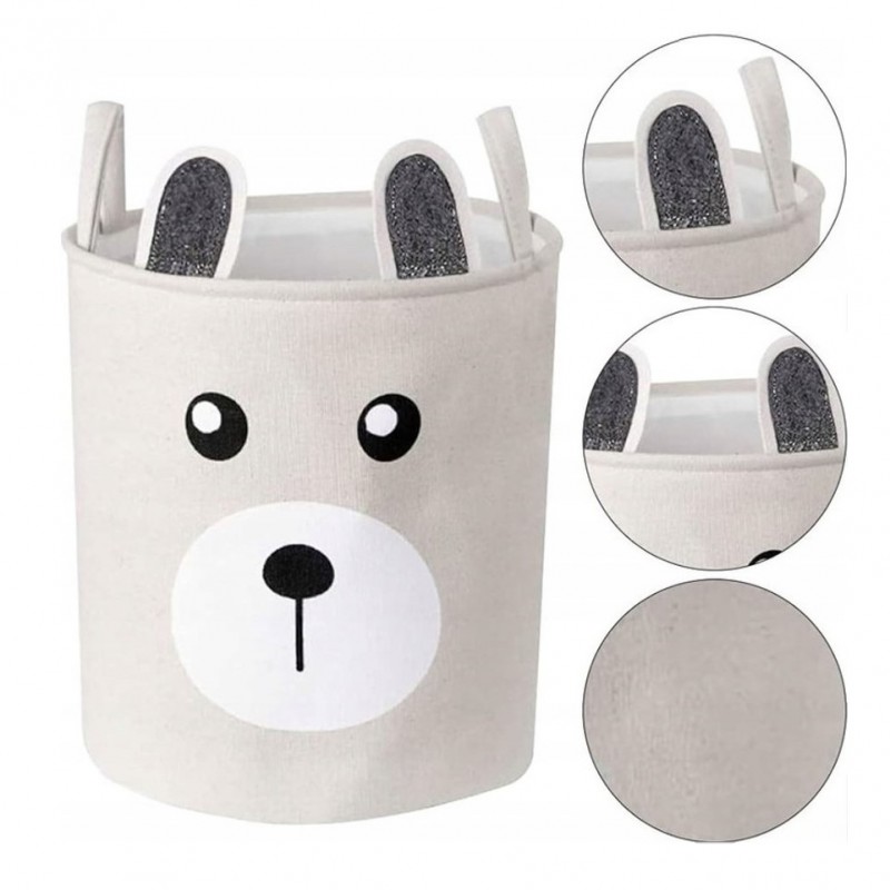 Organizer, pojemnik na zabawki, kosz na pranie MIS 40 x 33 cm beż 43L OR110 - obrazek 5