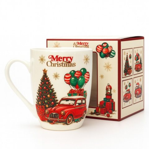 KUBEK ŚWIĄTECZNY w ozdobnym pudełku 350 ml KB32WZ4