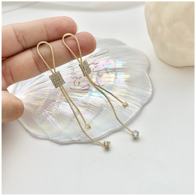 Kolczyki złote wiszące K1278 - obrazek 4