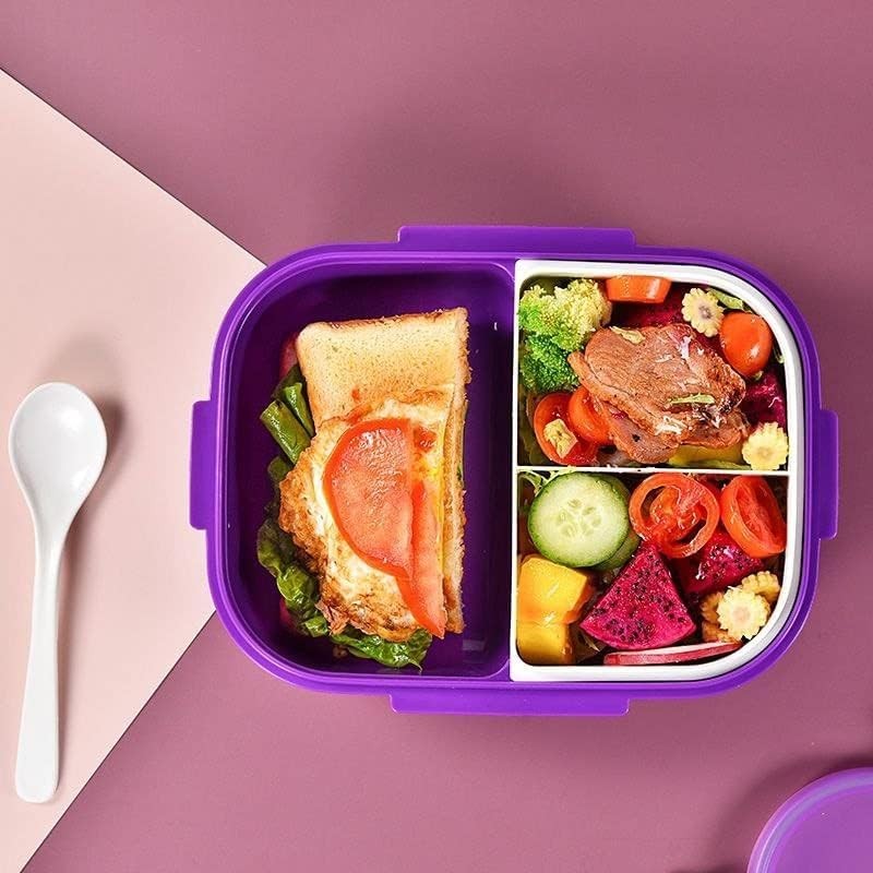 Śniadaniówka LUNCH BOX zestaw z bidonem fioletowy PJM47F - obrazek 2
