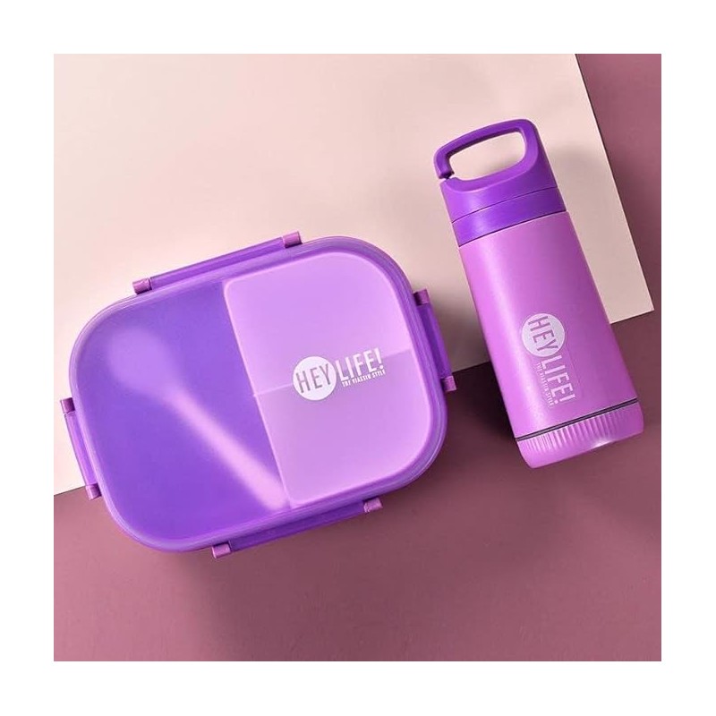 Śniadaniówka LUNCH BOX zestaw z bidonem fioletowy PJM47F - obrazek 4