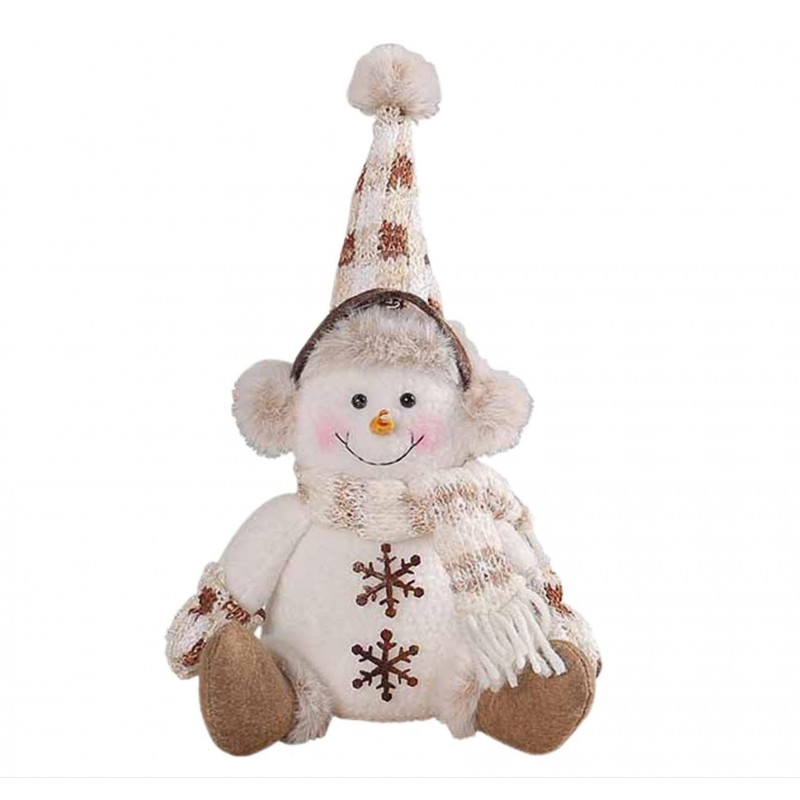 Bałwan świąteczny, BOŻE NARODZENIE 28 cm Z PLUSZU KSN170 - obrazek 2