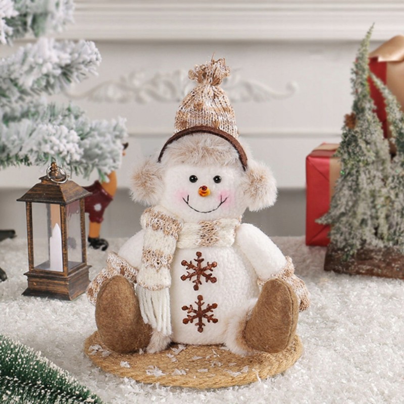 Bałwan świąteczny, BOŻE NARODZENIE 28 cm Z PLUSZU KSN170 - obrazek 3