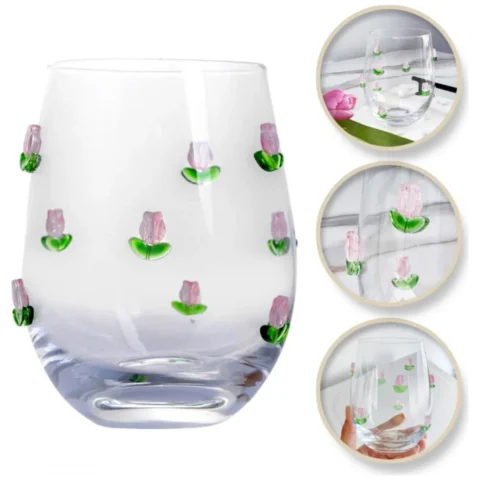 Szklanka termiczna, tulipany 500 ml 1szt - SZK130