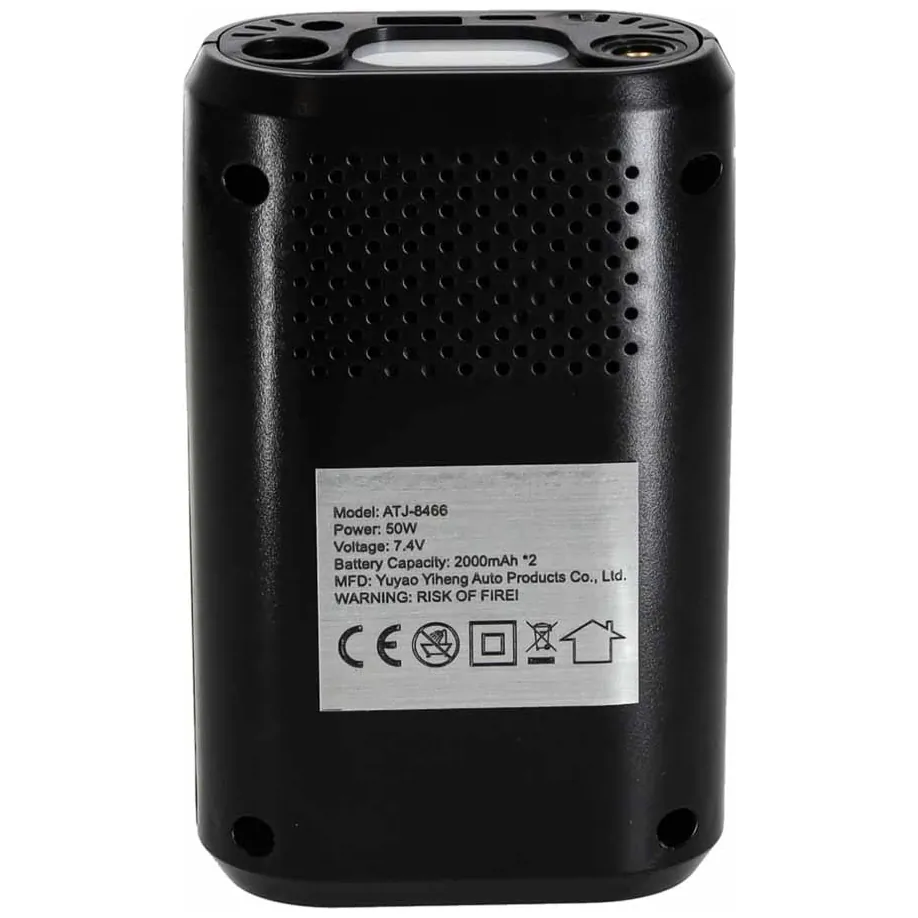 Bezprzewodowa pompka elektryczna powerbank latarka mini kompresor rower czarny - obrazek 4