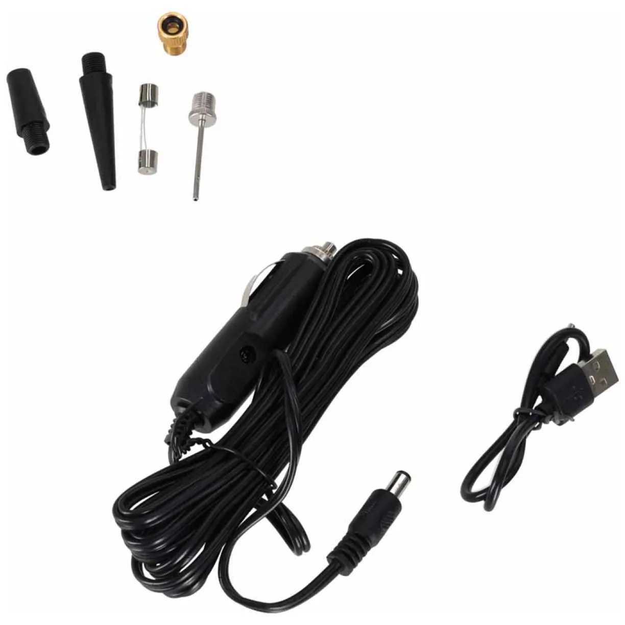 Bezprzewodowa pompka elektryczna powerbank latarka mini kompresor rower czarny - obrazek 6