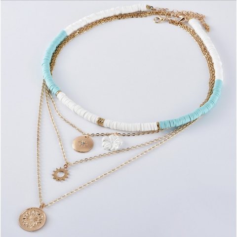 Długi naszyjnik multi  N757