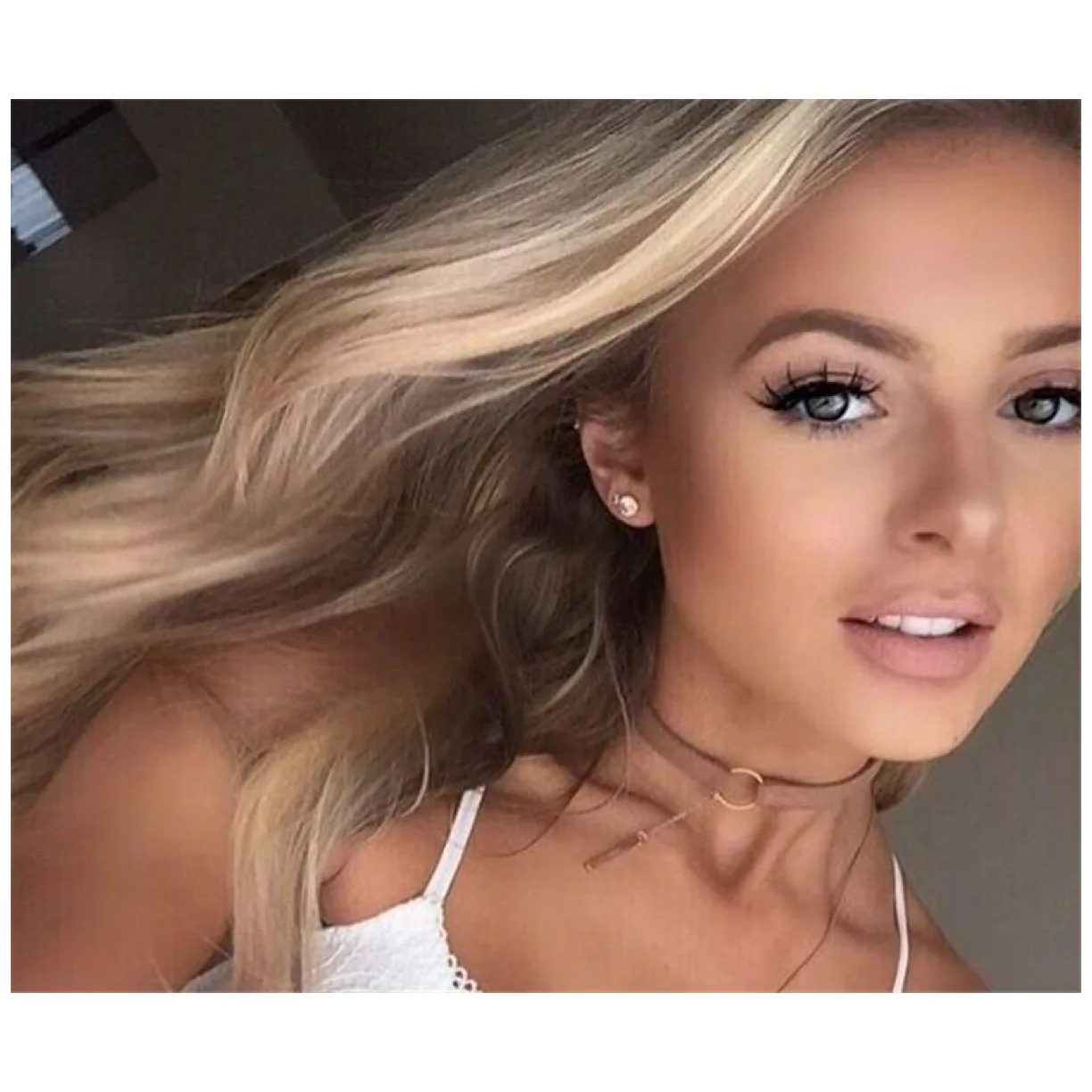 NASZYJNIK CHOKER WPADAJĄCY CZARNY - obrazek 4