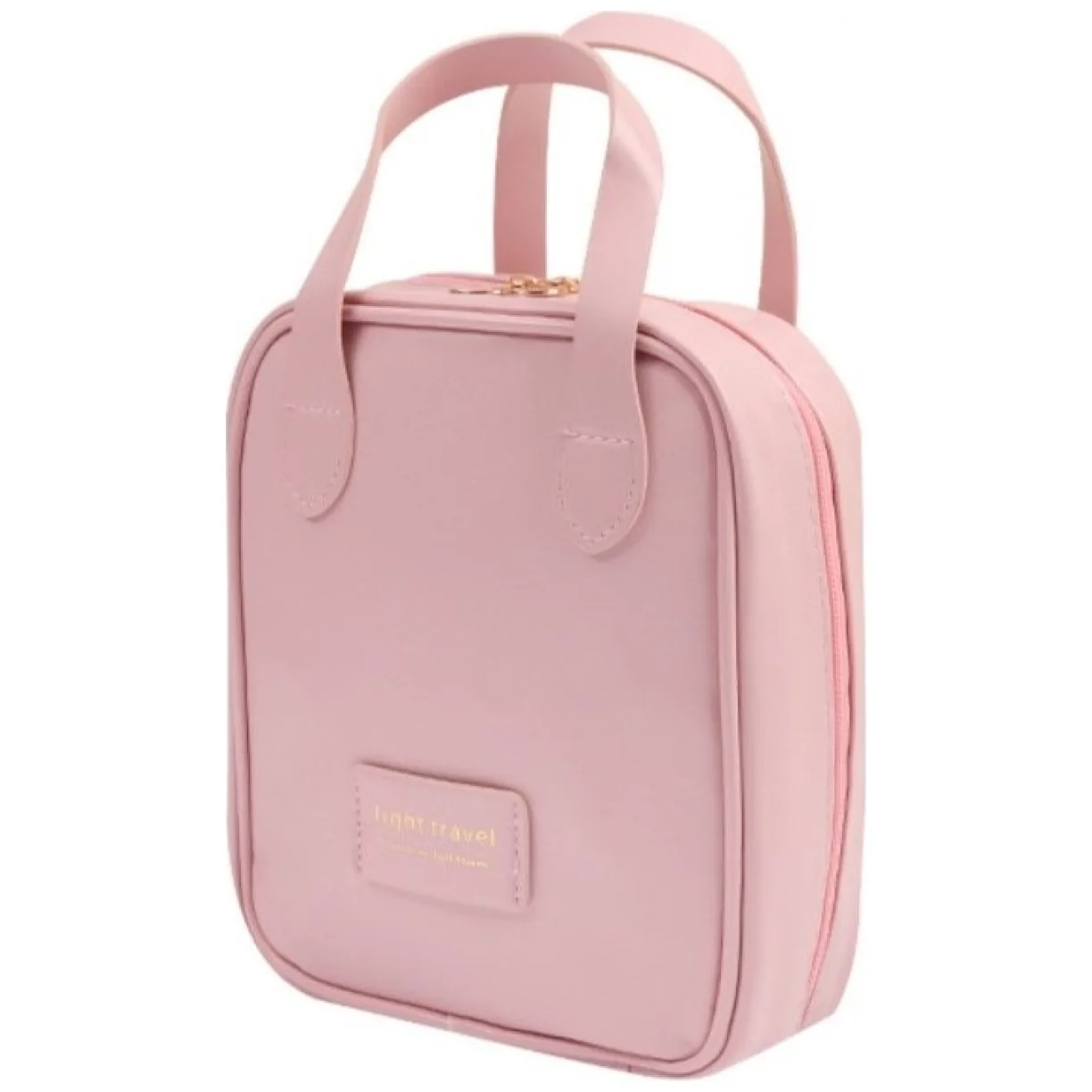 Kosmetyczka organizer na kosmetyki z rączką 17x7x19cm różowa KS128R - obrazek 9