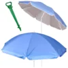 Parasol ogrodowy plażowy regulowany łamany składany UV 150cm niebieski