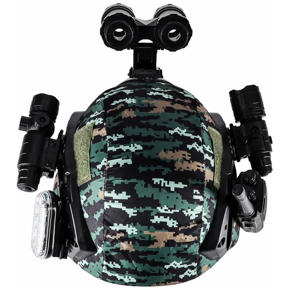 Zestaw żołnierza militarny hełm walkie talkie lornetka latarka - obrazek 11