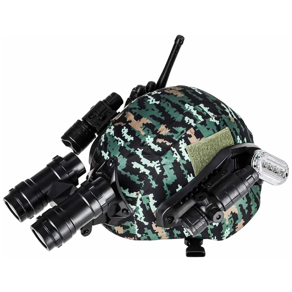 Zestaw żołnierza militarny hełm walkie talkie lornetka latarka - obrazek 13