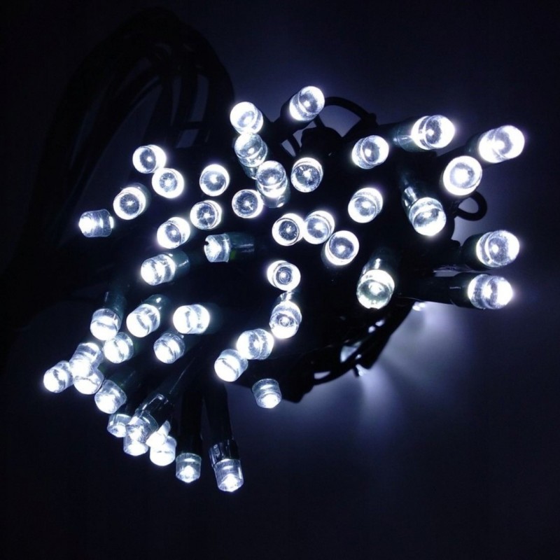 Światełka lampki wewnętrzne/zewnętrzne 100 LED Białe LAMP01B - obrazek 2