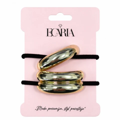 Zestaw frotek gumek ze złotą aplikacją na plakietce GUM160