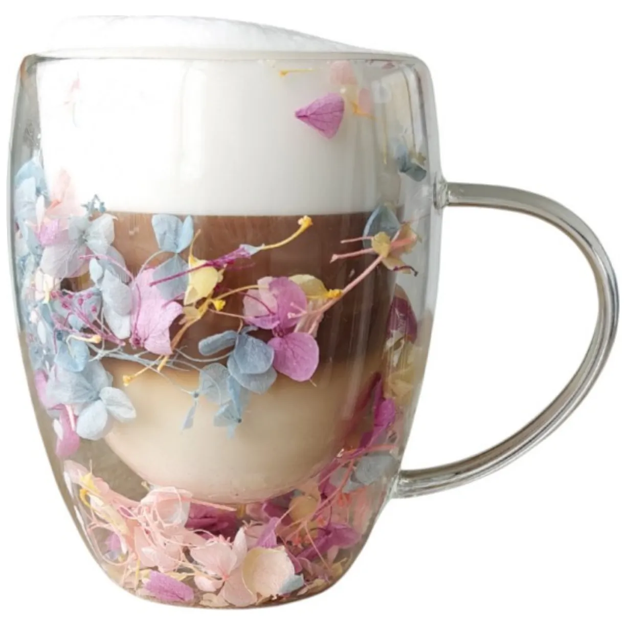Szklanka termiczna z kwiatami w środku, gipsówka hortensje róż 300 ml 1szt SZK180 - obrazek 6