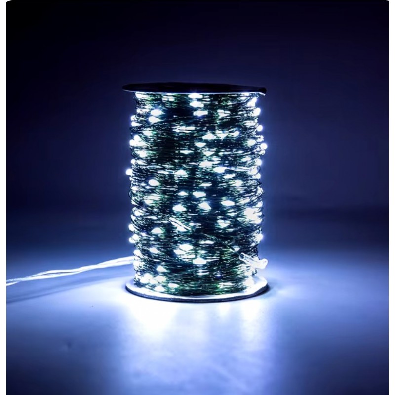 Zewnętrzne/ wewnętrzne lampki choinkowe drucik 500 LED 50m, zimne białe LAMP36B - obrazek 3