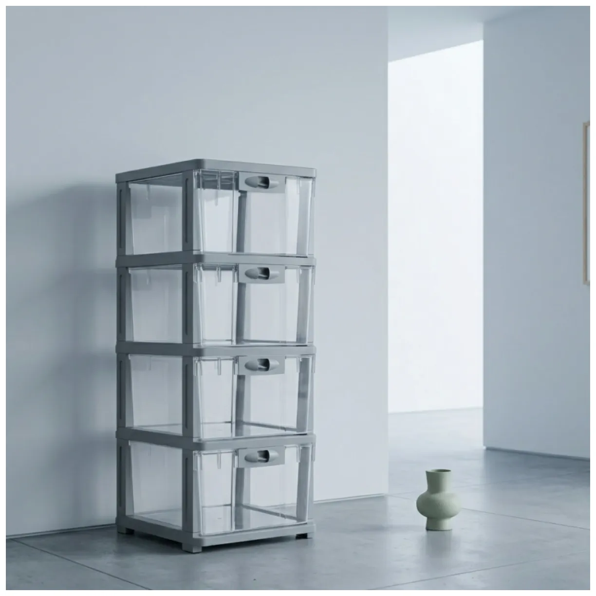 Plastikowy regał na kółkach szafka szuflady szafa 66x 34x 26cm - obrazek 6