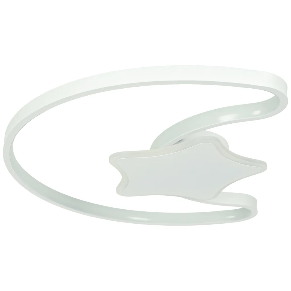 Lampa LED sufitowa plafon do pokoju dziecięcego ściemniana + pilot księżyc biała - obrazek 7