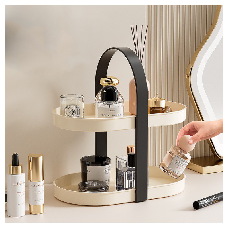 Ekskluzywny stojak do przechowywania, ekspozycji 2 poziomowy na blat do łazienki AESTHETIC STYLE CB57 - obrazek 2