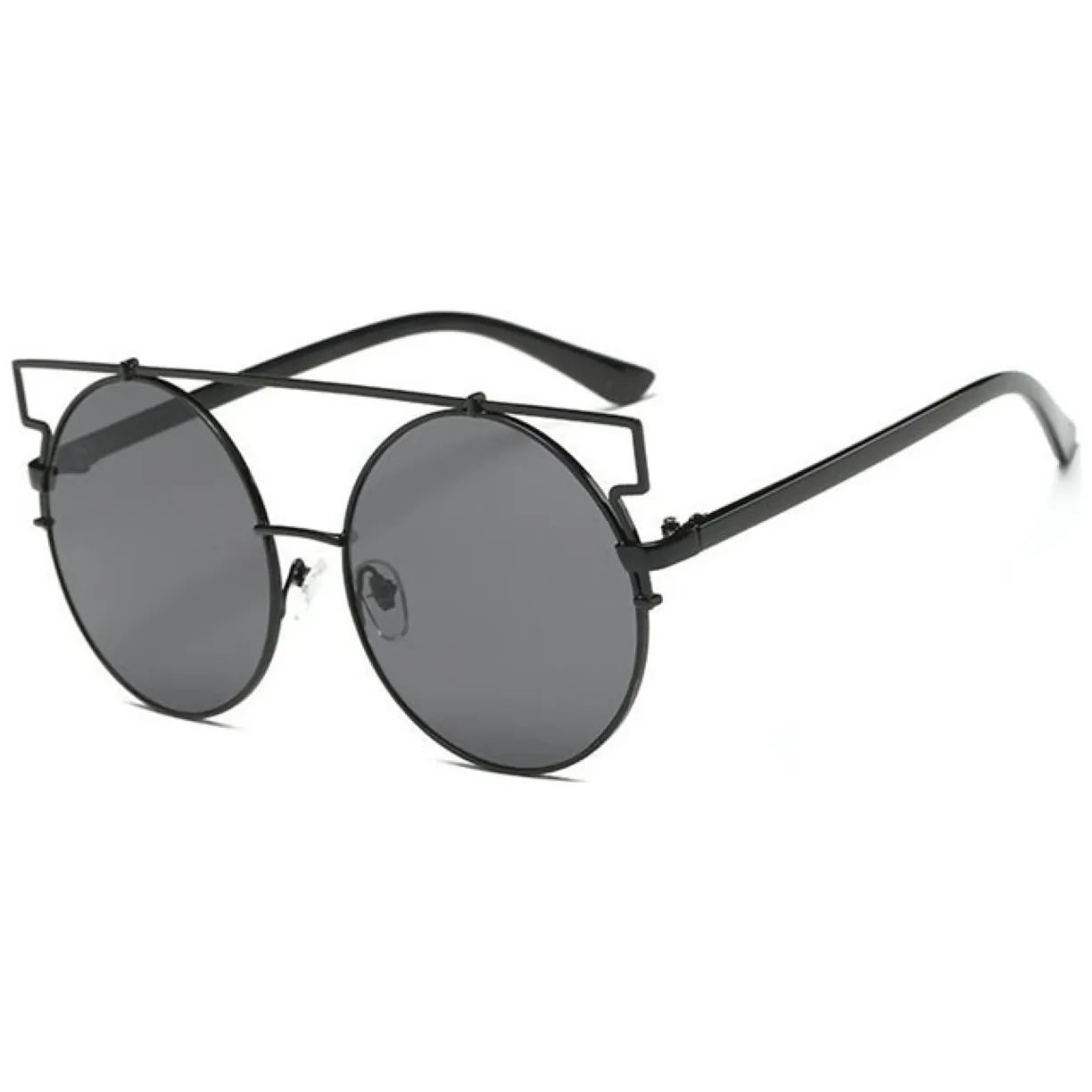OKULARY LUSTRZANE OVER&OVER - CZARNE Z CZARNYMI OPRAWKAMI OK83WZ2 - obrazek 2