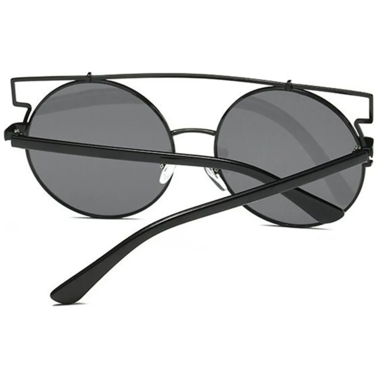 OKULARY LUSTRZANE OVER&OVER - CZARNE Z CZARNYMI OPRAWKAMI OK83WZ2 - obrazek 3