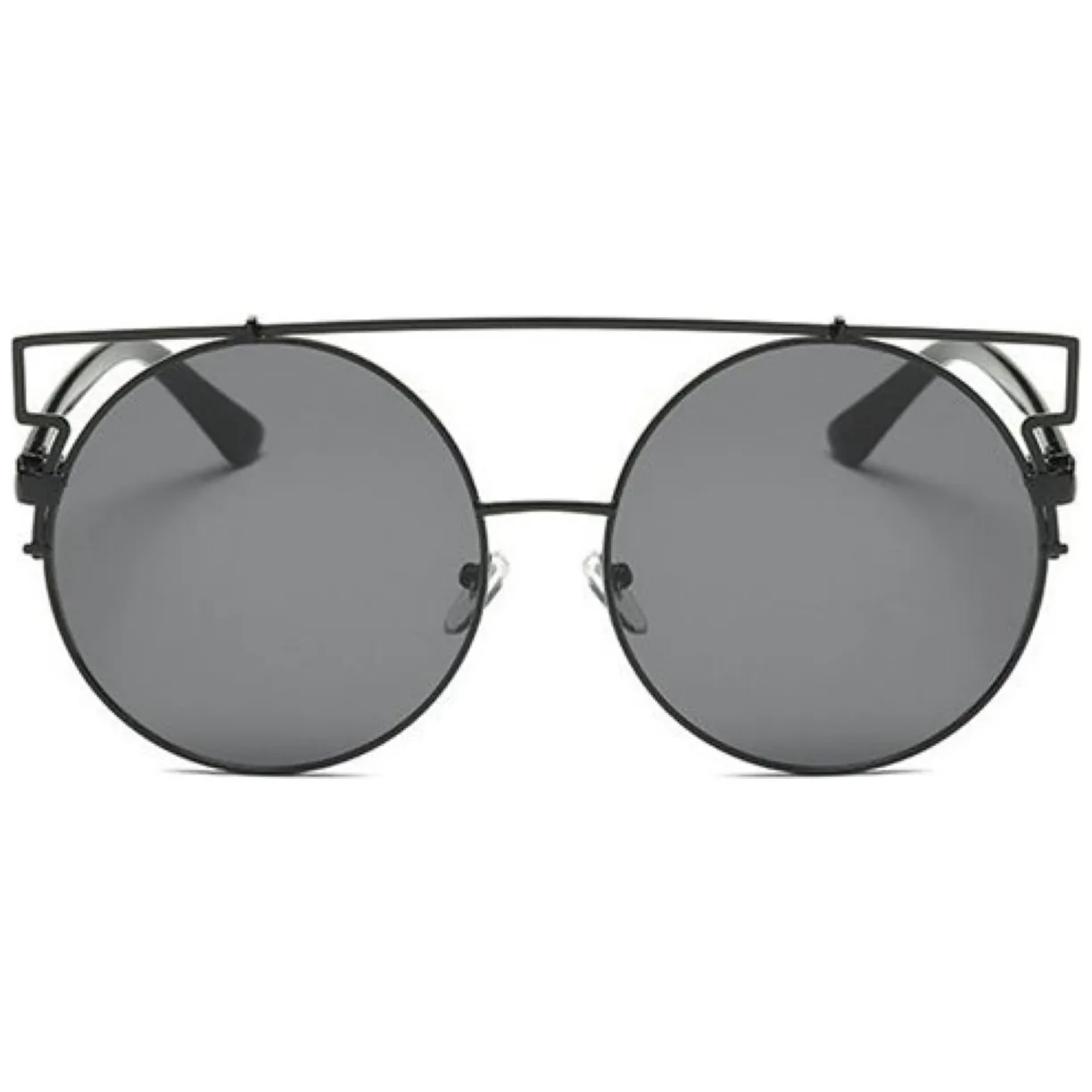 OKULARY LUSTRZANE OVER&OVER - CZARNE Z CZARNYMI OPRAWKAMI OK83WZ2