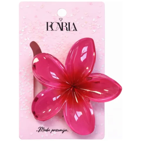 Spinka do włosów klamra XL kwiat czerwony ombre 7,5 x 8 cm SP287