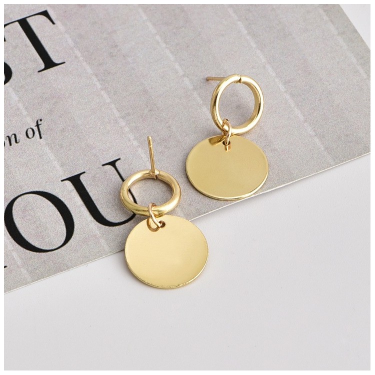 KOLCZYKI WISZĄCE KÓŁKA GLAM K996 - obrazek 3