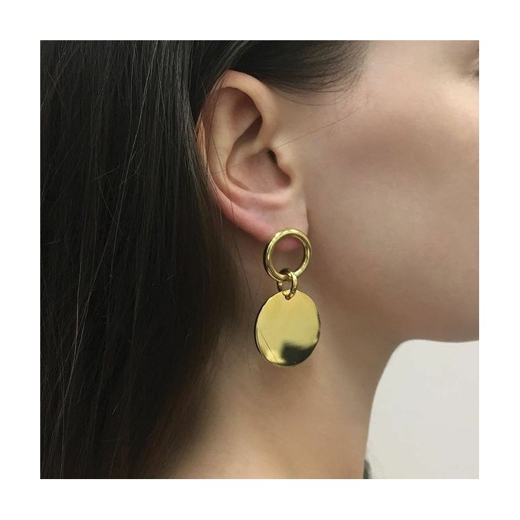 KOLCZYKI WISZĄCE KÓŁKA GLAM K996 - obrazek 4