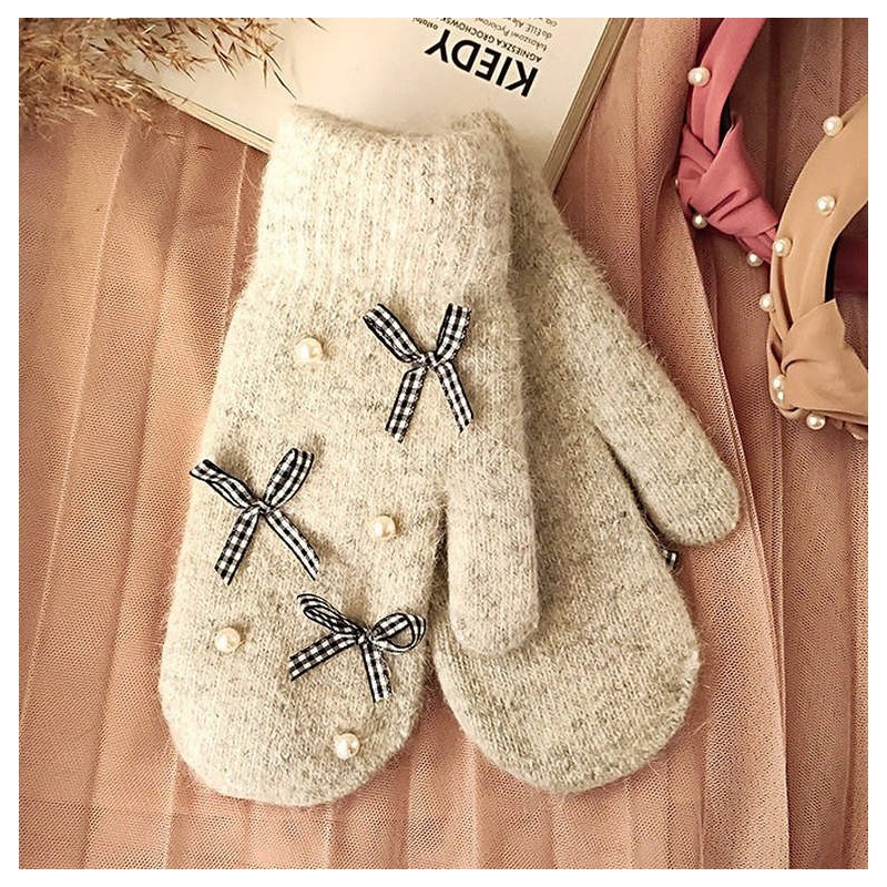 Rękawiczki CUTE szare REK104 - obrazek 2