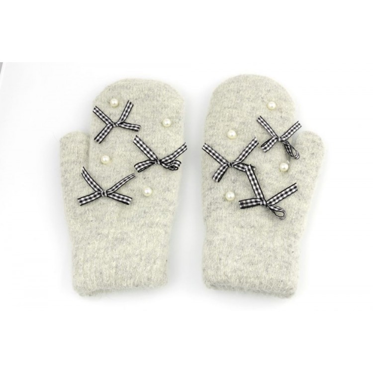 Rękawiczki CUTE szare REK104 - obrazek 3