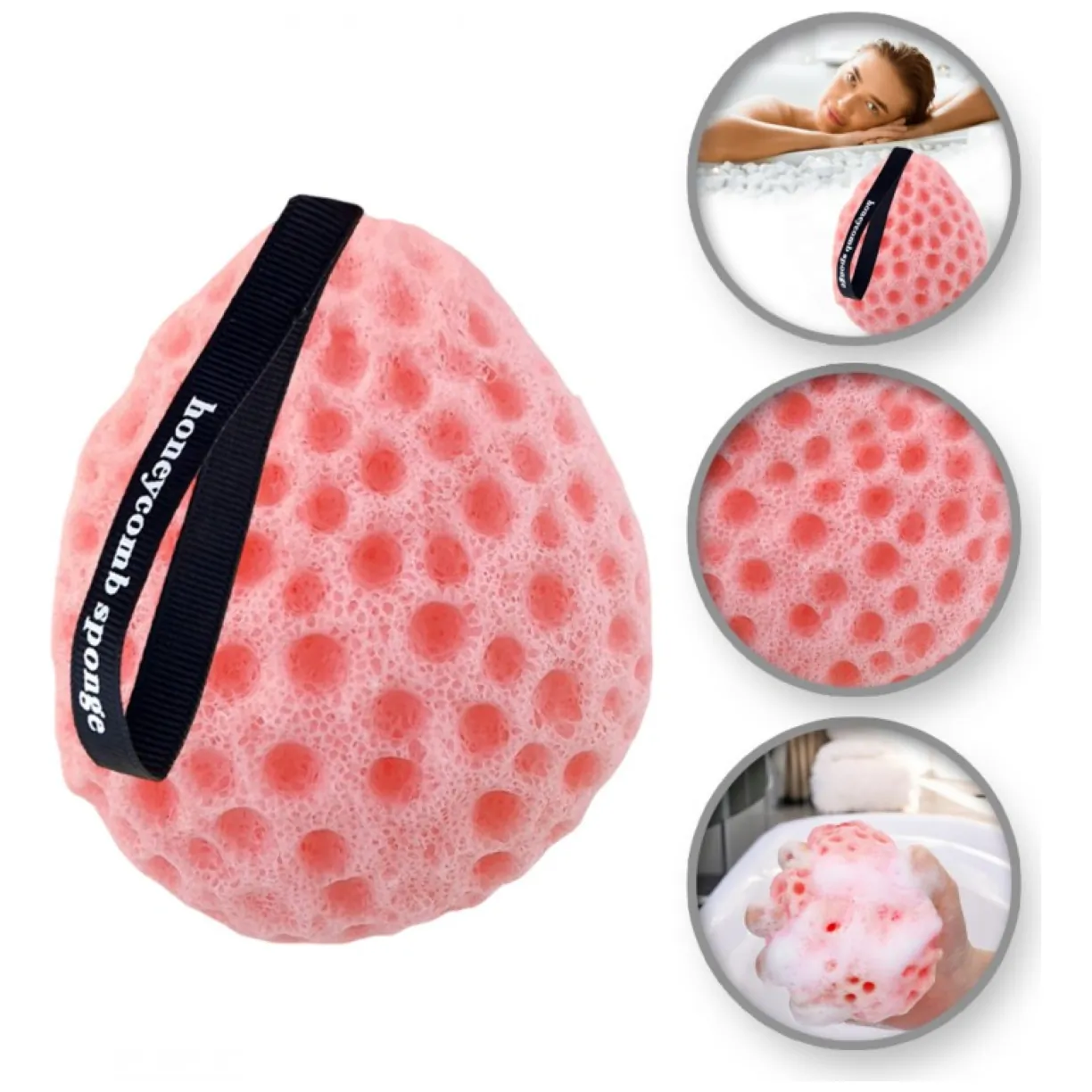 Gąbka Plaster miodu do mycia ciała na mokro 10 cm delikatny peeling GB03R