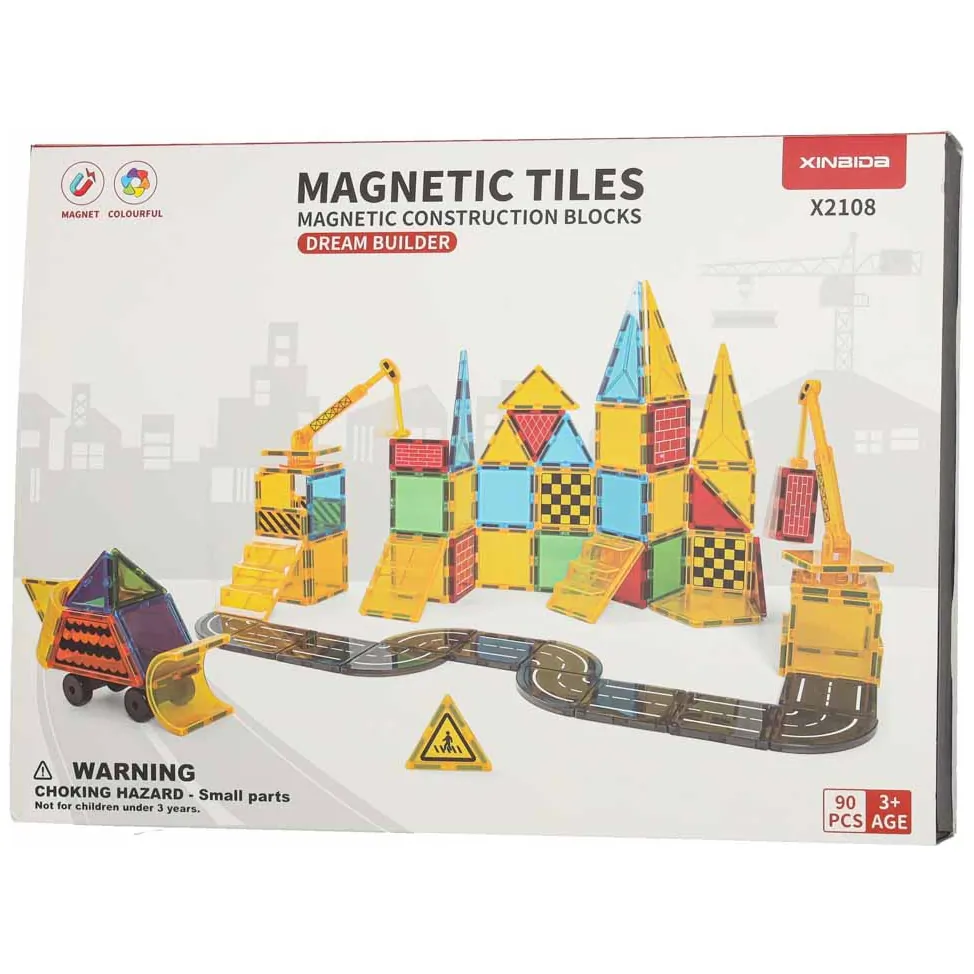 Klocki magnetyczne 3D konstrukcyjne 90 elementów - kreatywna zabawka STEM - obrazek 11