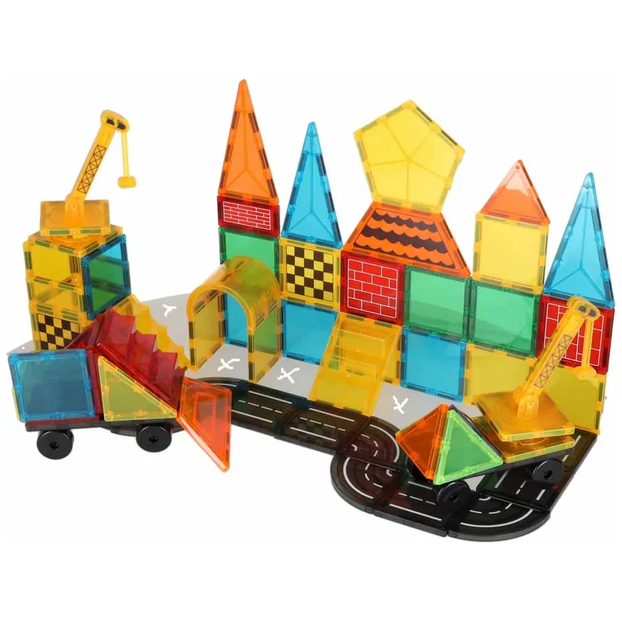 Klocki magnetyczne 3D konstrukcyjne 90 elementów - kreatywna zabawka STEM - obrazek 10