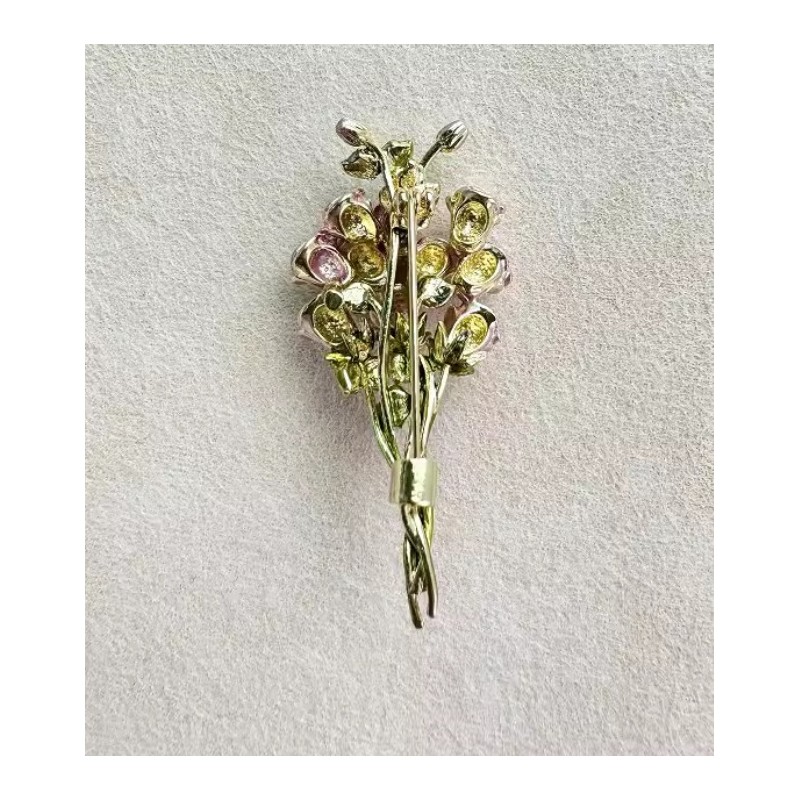 Broszka ozdobna bukiet RÓŻE BZ165 - obrazek 2