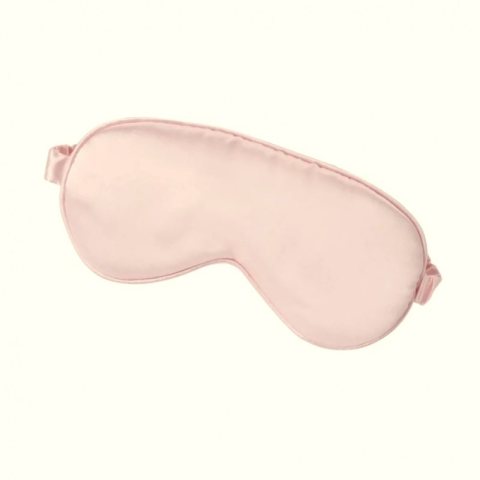 Maska na oczy do spania ELEGANT ciemny róż satynowa 20 x 9 cm OPK10CR