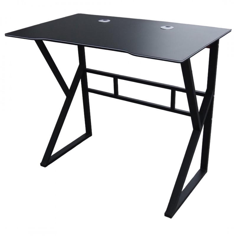 Biurko komputerowe czarne, gamingowe 100 x 60 cm STL20CZ - obrazek 6