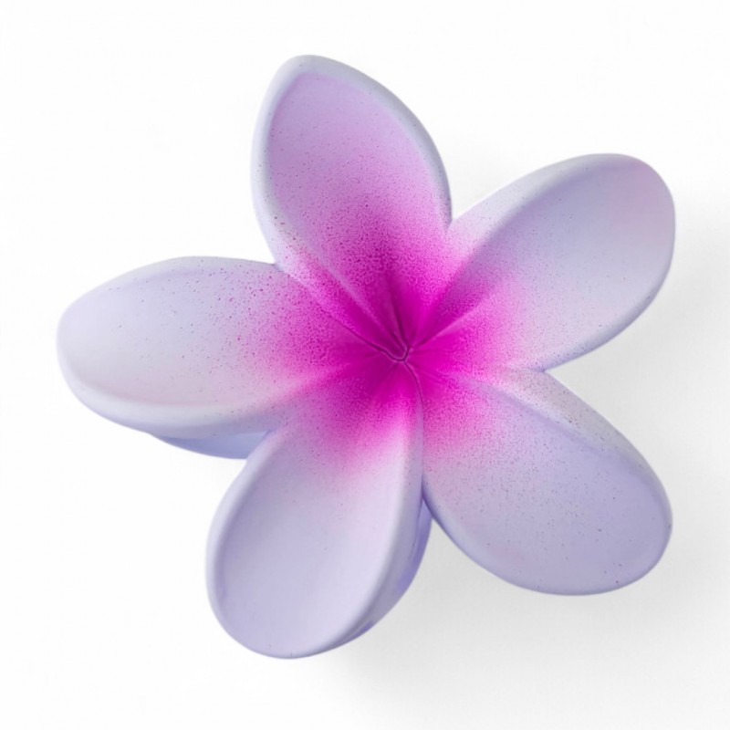 Spinka do włosów klamra XL kwiat OMBRE matowa fioletowa 7,5 x 7,5cm SP383 - obrazek 2