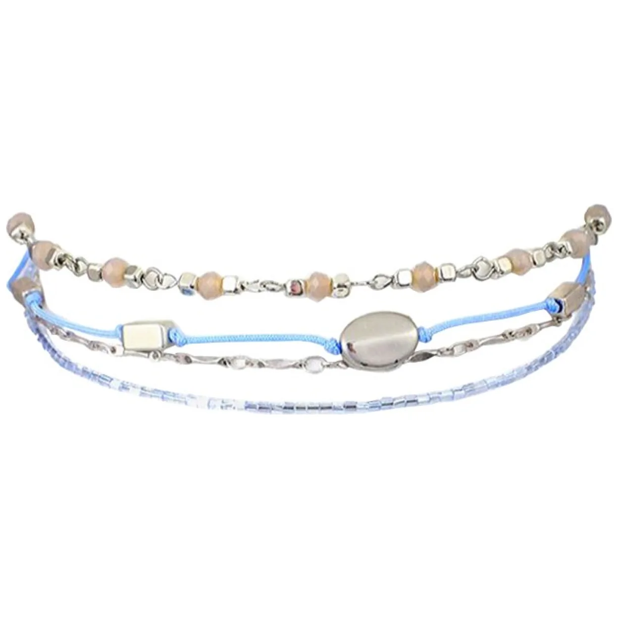 NASZYJNIK CHOKER BOHO BŁĘKIT