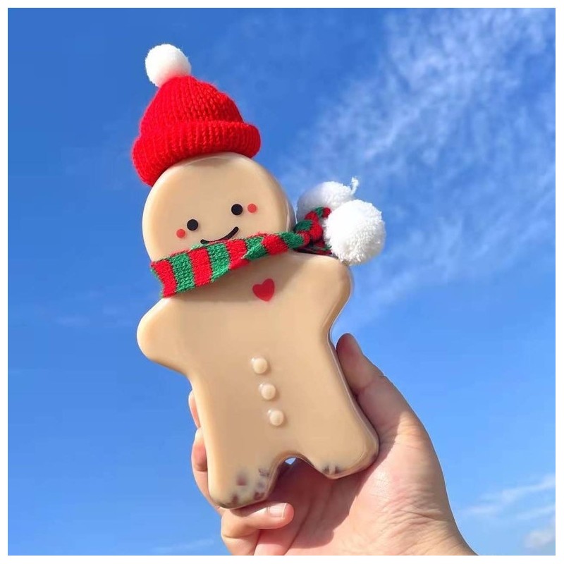 Butelka dekoracyjna 350ML kształt pierniczka z szalikiem i czapeczką 17cm BD38 - obrazek 9