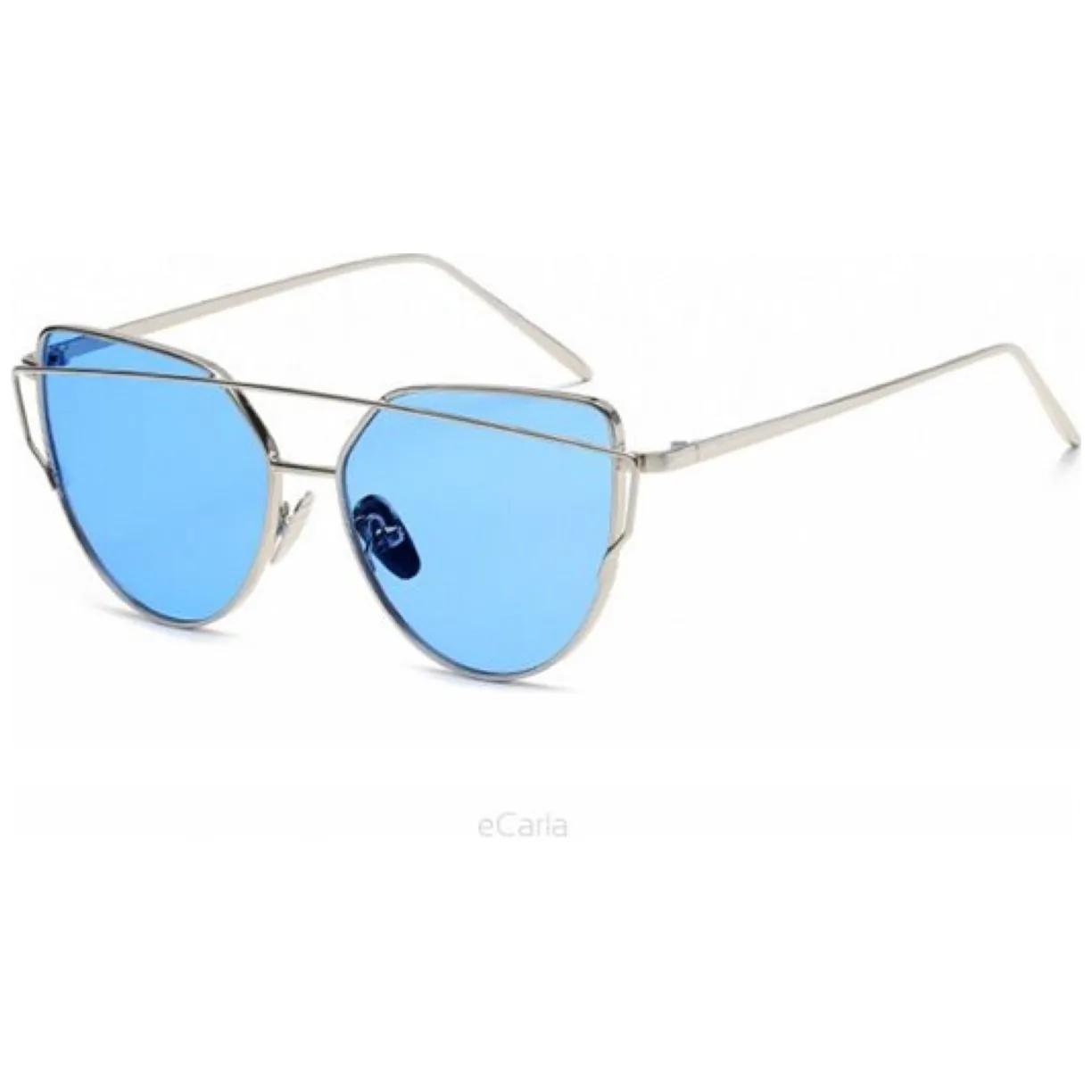 Okulary przeciwsłoneczne GLAM ROCK FASHION Niebieskie Transparentne OK21WZ15 - obrazek 2