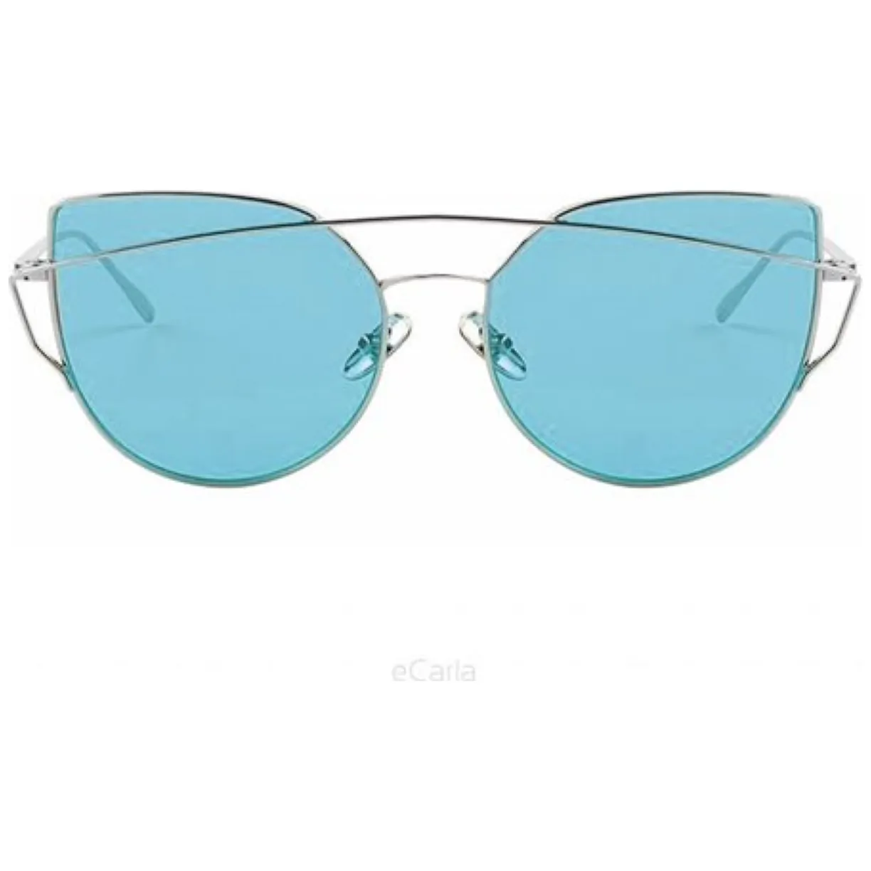 Okulary przeciwsłoneczne GLAM ROCK FASHION Niebieskie Transparentne OK21WZ15 - obrazek 3