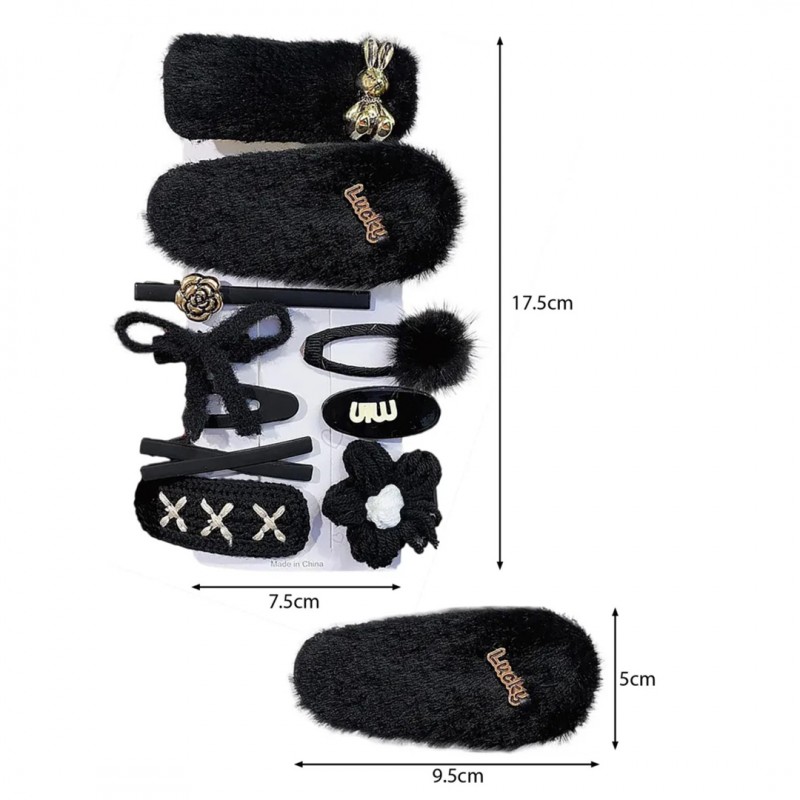 Zestaw 10 sztuk zdobionych Eleganckich Spinek do włosów SP434 - obrazek 2