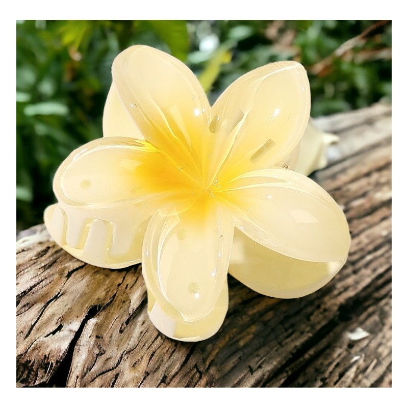 Spinka do włosów klamra XL kwiat ombre żółty 7,5x8cm SP269ZO - obrazek 8