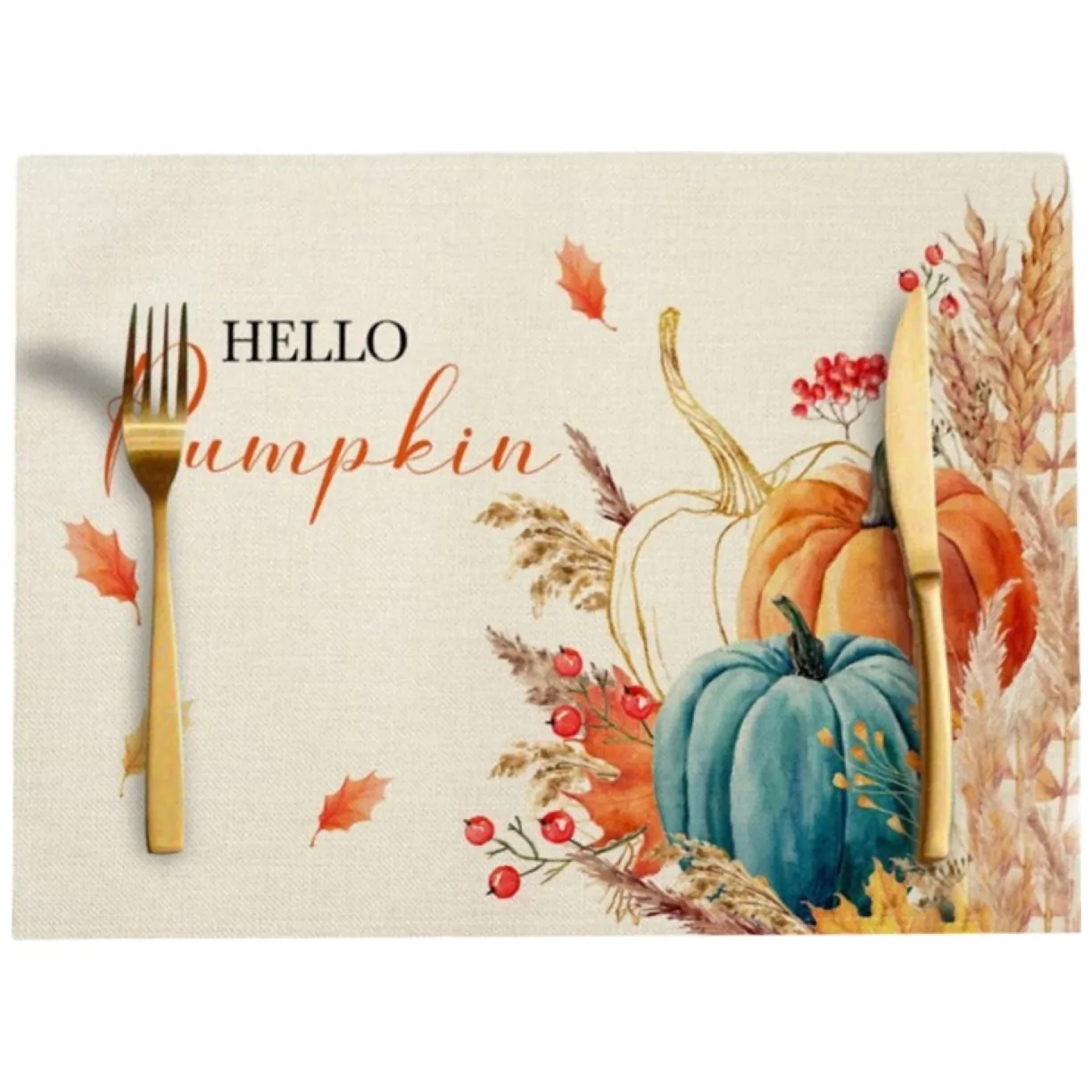 Podkładka na stół Jesienny Wzór Hello Pumpkin 30x45 cm prostokątna MP49