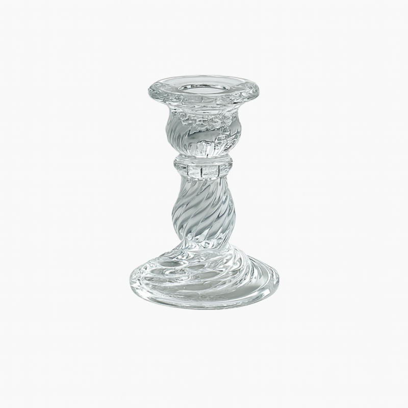 Świecznik dekoracyjny, szklany Glamour 9,5cm - SW12 - obrazek 4