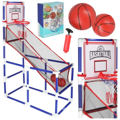 Koszykówka gra zręcznościowa sportowa przenośna basketball 2 piłki pompka