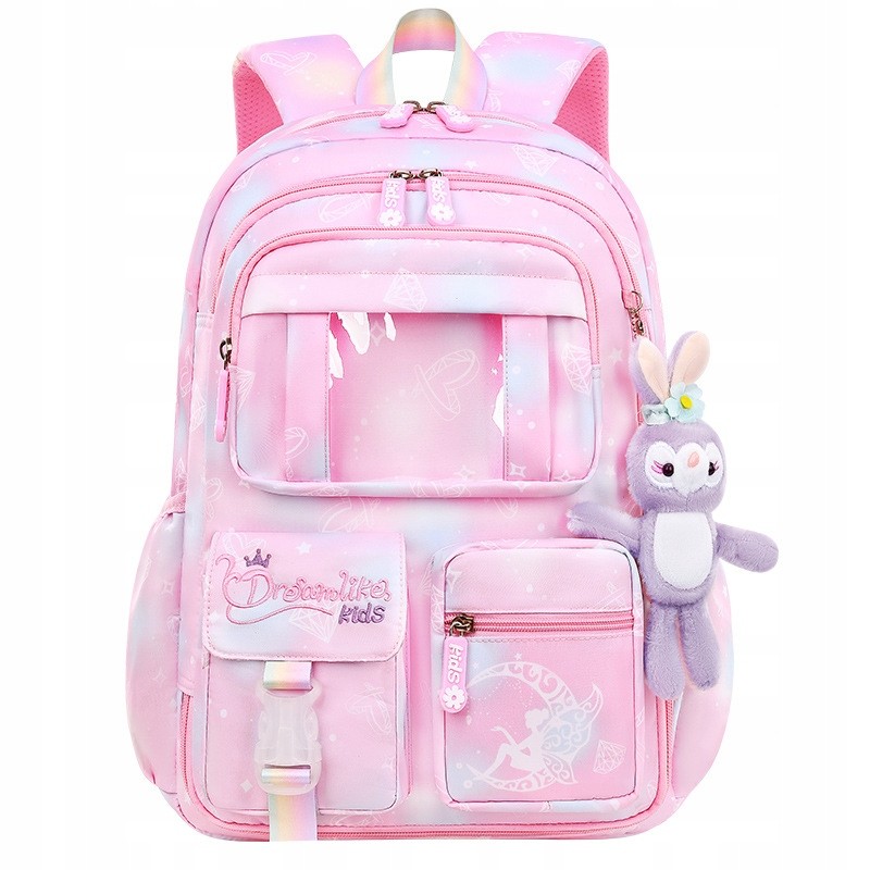 Plecak RAINBOW sweet szkolny uniwersalny kieszonki z maskotką PL159R - obrazek 2